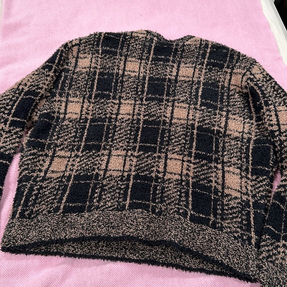 Skims cozy knit pullover onyx plaid sweeter - Picture 7 of 12
